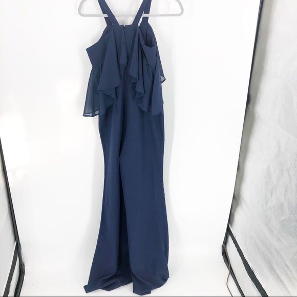 Jay Godfrey Oliver Cold ShoulderJumpsuit Navy 0 - Picture 6 of 6
